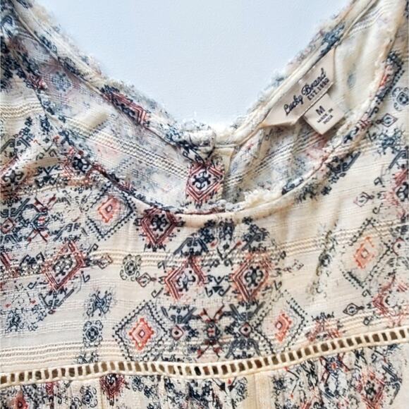 Lucky Brand Crochet Size M button down back, 3/4 sleeves GUC - Picture 7 of 10